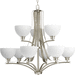 Progress PP427209 Brushed Nickel Mid Sized Chandelier