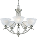 Progress PP427509EBWB Brushed Nickel Mid Sized Chandelier