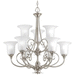 Progress PP428809 Brushed Nickel Mid Sized Chandelier