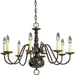 Progress PP435720 Antique Bronze Mid Sized Chandelier