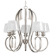 Progress PP452409 Brushed Nickel Mid Sized Chandelier