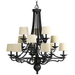 Progress PP456980 Forged Black Large Foyer Chandelier