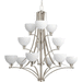 Progress PP465309 Brushed Nickel Large Foyer Chandelier