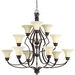 Progress PP465420 Antique Bronze Large Foyer Chandelier