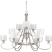 Progress PP472509 Brushed Nickel Large Foyer Chandelier