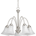 Progress PP474109 Brushed Nickel Mid Sized Chandelier