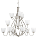 Progress PP474809 Brushed Nickel Large Foyer Chandelier