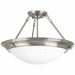 Progress PP732809WB Brushed Nickel Semi Flush Mount Ceiling Light