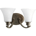 Progress PP200120W Antique Bronze 2 Bulb Bathroom Light