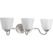 Progress PP212909 Brushed Nickel 3 Bulb Bathroom Light