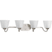Progress PP213009 Brushed Nickel 4 or more Bulb Bathroom Light