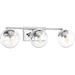 Progress PP285615 Polished Chrome 3 Bulb Bathroom Light