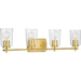 Progress PP300157012 Satin Brass 4 or more Bulb Bathroom Light