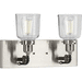 Progress PP300227009 Brushed Nickel 2 Bulb Bathroom Light