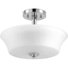 Progress PP364415 Polished Chrome Semi Flush Mount Ceiling Light