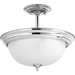 Progress PP392715ET Polished Chrome Semi Flush Mount Ceiling Light