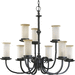 Progress PP417980 Forged Black Mid Sized Chandelier