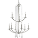 Progress PP4538104 Polished Nickel Large Foyer Chandelier