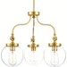 Progress PP4769137 Natural Brass Mini Chandelier