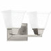Progress PP300159009 Brushed Nickel 2 Bulb Bathroom Light