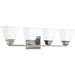Progress PP300161009 Brushed Nickel 4 or more Bulb Bathroom Light