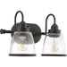 Progress PP300179020 Antique Bronze 2 Bulb Bathroom Light