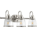 Progress PP300180009 Brushed Nickel 3 Bulb Bathroom Light