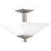 Progress PP350107009 Brushed Nickel Semi Flush Mount Ceiling Light