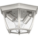 Progress PP550036009 Brushed Nickel Outdoor Ceiling Mounted Light