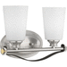 Progress PP300141009 Brushed Nickel 2 Bulb Bathroom Light