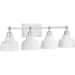 Progress PP300203015 Polished Chrome 4 or more Bulb Bathroom Light