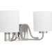 Progress PP300219009 Brushed Nickel 2 Bulb Bathroom Light