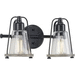 Progress PP300296031 Matte Black 2 Bulb Bathroom Light