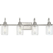 Progress PP300323009 Brushed Nickel 4 or more Bulb Bathroom Light