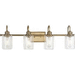Progress PP300323163 Vintage Brass 4 or more Bulb Bathroom Light