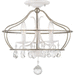 Progress PP350115151 Cottage White Semi Flush Mount Ceiling Light