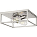 Progress PP350200009 Brushed Nickel Flush Mount Ceiling Light