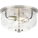 Progress PP350205009 Brushed Nickel Flush Mount Ceiling Light