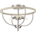 Progress PP350211009 Brushed Nickel Semi Flush Mount Ceiling Light