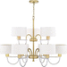 Progress PP400173078 Vintage Gold Large Foyer Chandelier