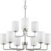 Progress PP400276009 Brushed Nickel Mid Sized Chandelier