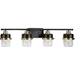 Progress PP30042531M Matte Black 4 or more Bulb Bathroom Light