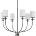 Progress PP400227009 Brushed Nickel Mid Sized Chandelier