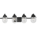 Progress PP30043731M Matte Black 4 or more Bulb Bathroom Light