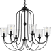 Progress PP400195031 Matte Black Mid Sized Chandelier