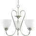 Progress PP466409 Brushed Nickel Mini Chandelier