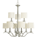 Progress PP463809 Brushed Nickel Mid Sized Chandelier