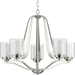 Progress PP400095009 Brushed Nickel Mid Sized Chandelier