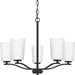 Progress PP40035031M Matte Black Mini Chandelier