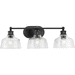 Progress PP30039731M Matte Black 3 Bulb Bathroom Light